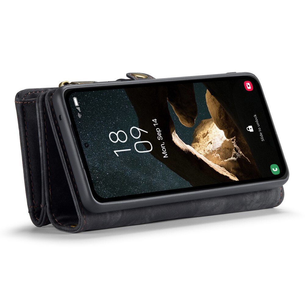 Multi-slot Portemonnaie-Hülle Samsung Galaxy A55 Grau