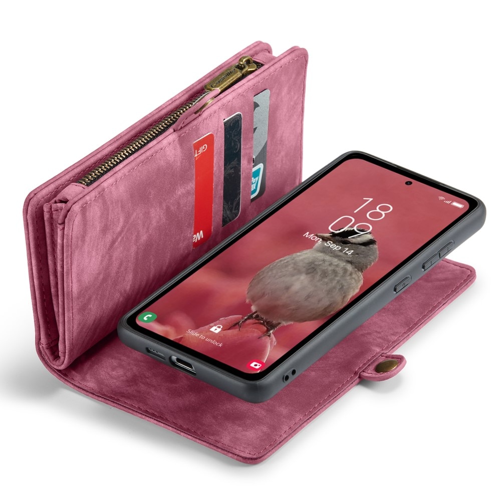 Multi-slot Portemonnaie-Hülle Samsung Galaxy A55 rot