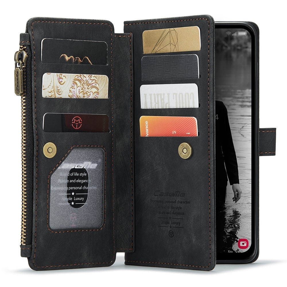 Zipper Portemonnaie-Hülle Samsung Galaxy A15 schwarz