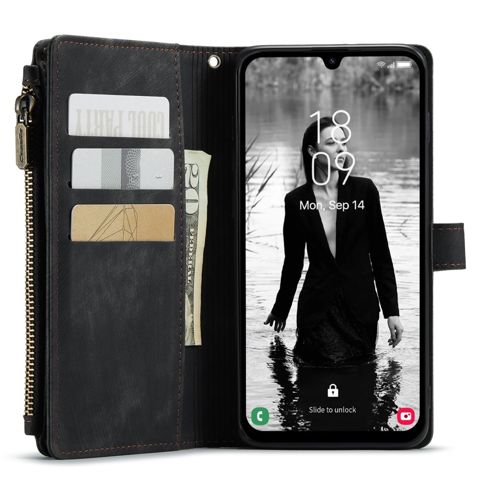 Zipper Portemonnaie-Hülle Samsung Galaxy A15 schwarz