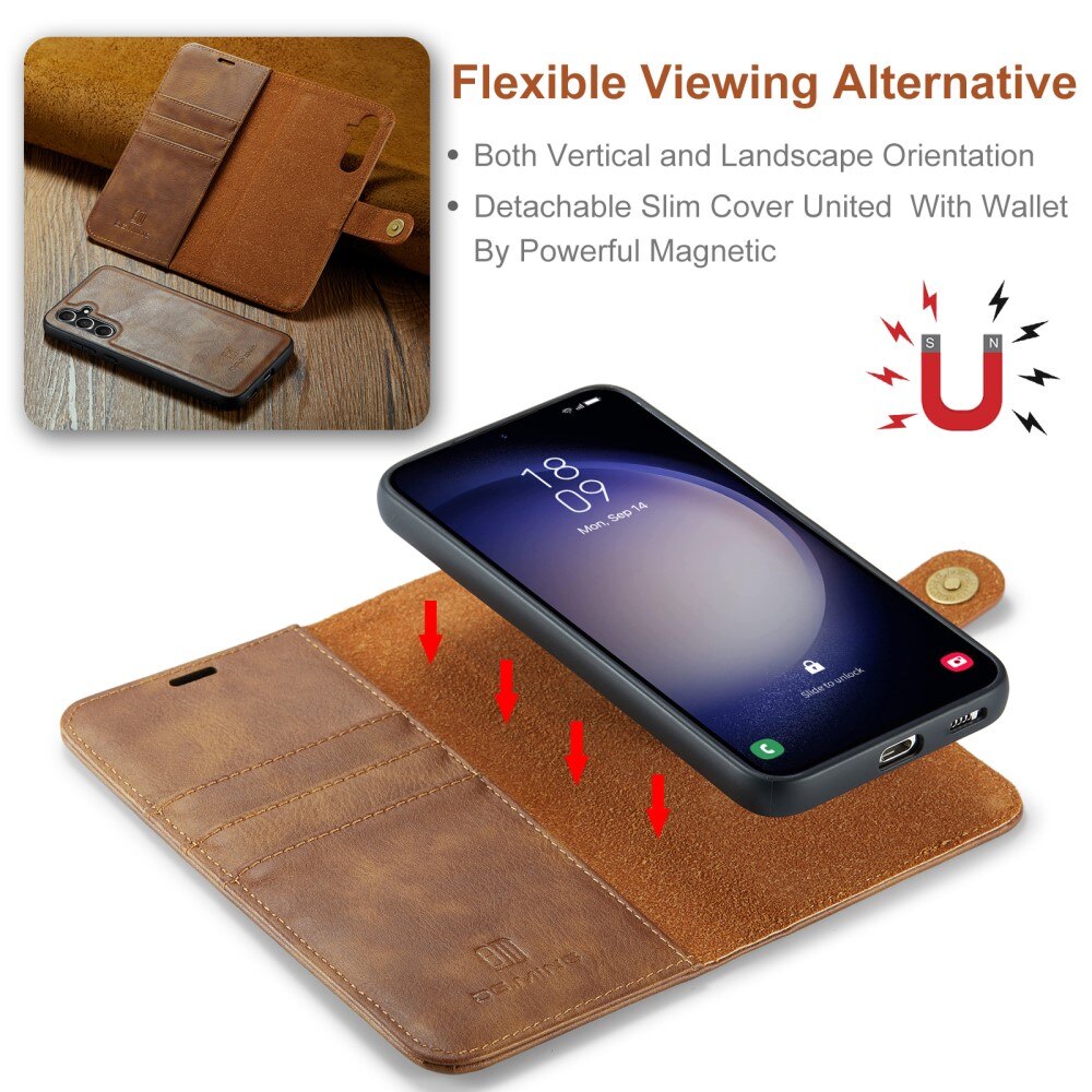 Handytasche Magnetische Samsung Galaxy A55 Cognac