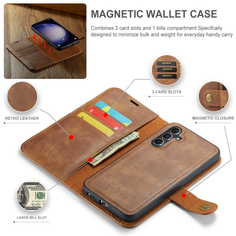 Handytasche Magnetische Samsung Galaxy A35 Cognac