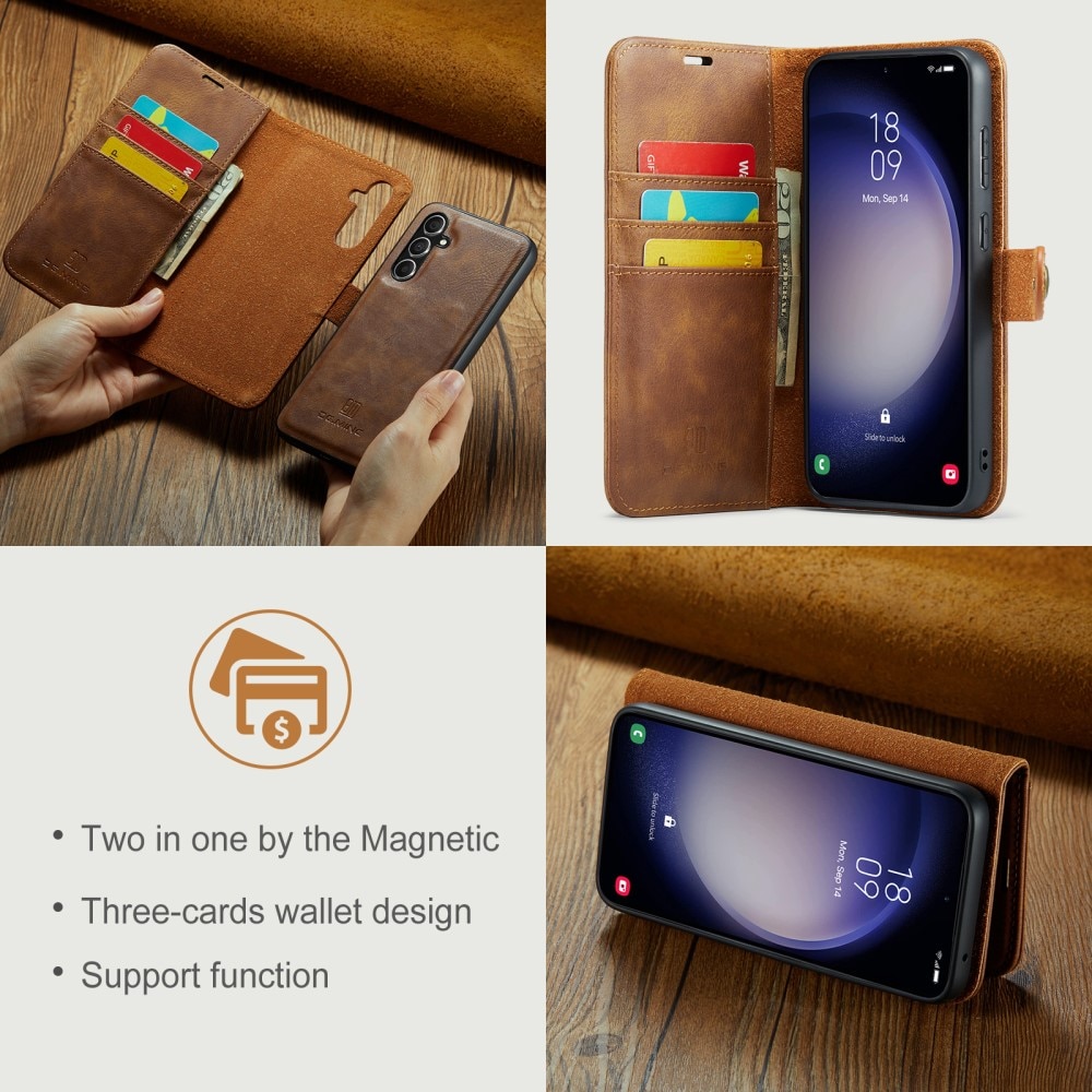 Handytasche Magnetische Samsung Galaxy A35 Cognac