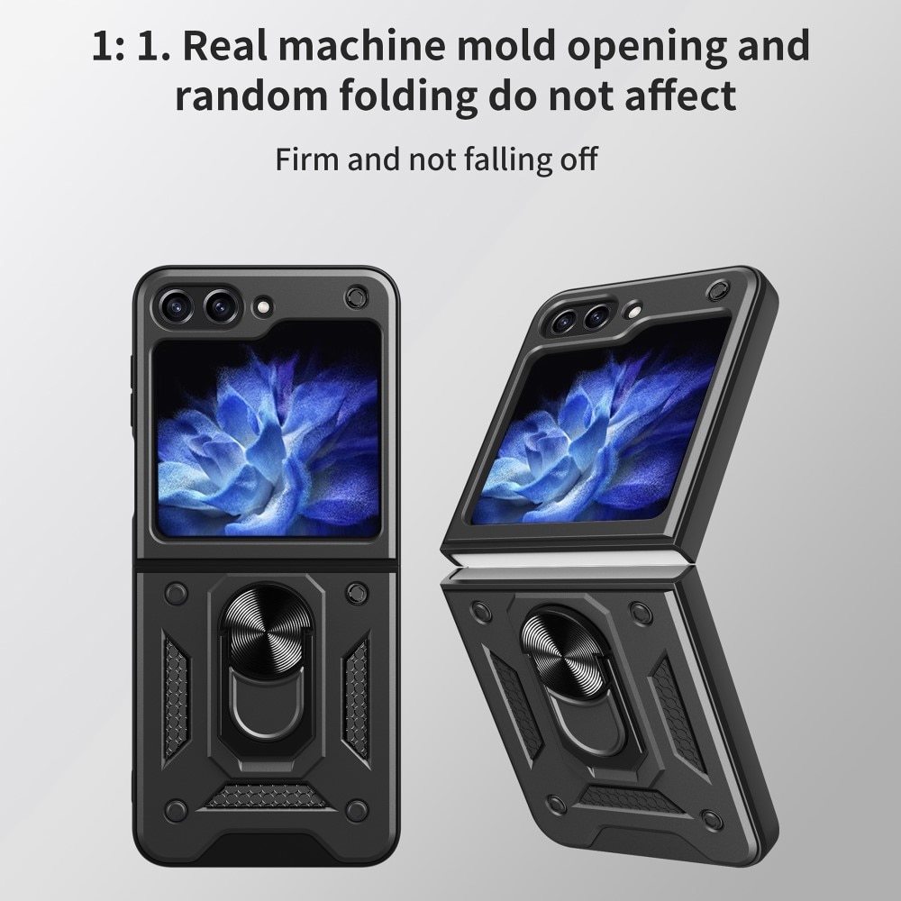 Samsung Galaxy Z Flip 6 Hybrid-Hülle Tech Ring schwarz