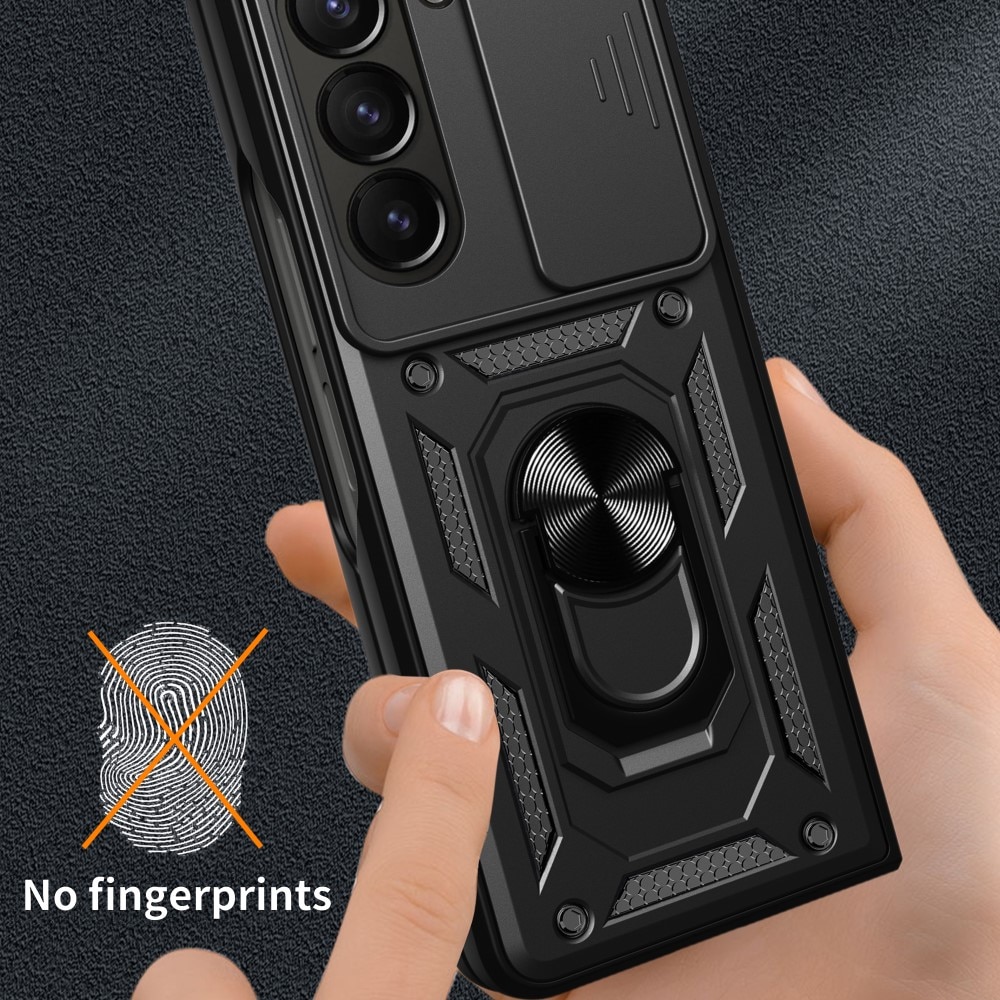 Samsung Galaxy Z Fold 6 Hybrid-Hülle Tech Ring+Kameraschutz schwarz