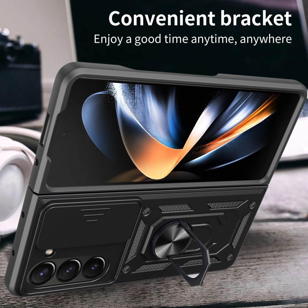 Samsung Galaxy Z Fold 6 Hybrid-Hülle Tech Ring+Kameraschutz schwarz