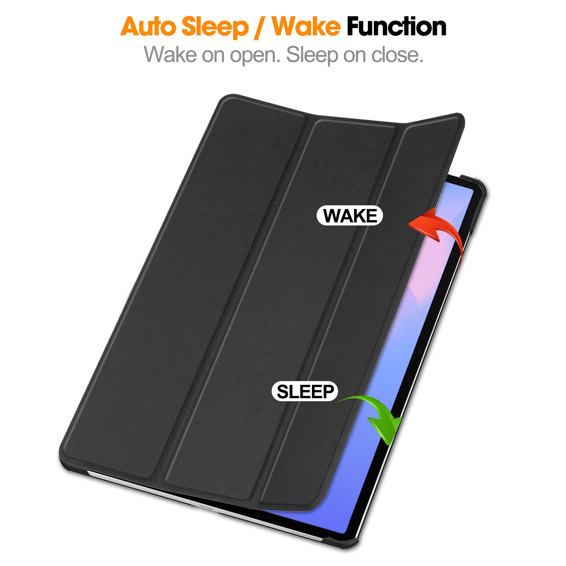 Samsung Galaxy Tab S10 FE Plus Tri-Fold Case Schutzhülle Schwarz