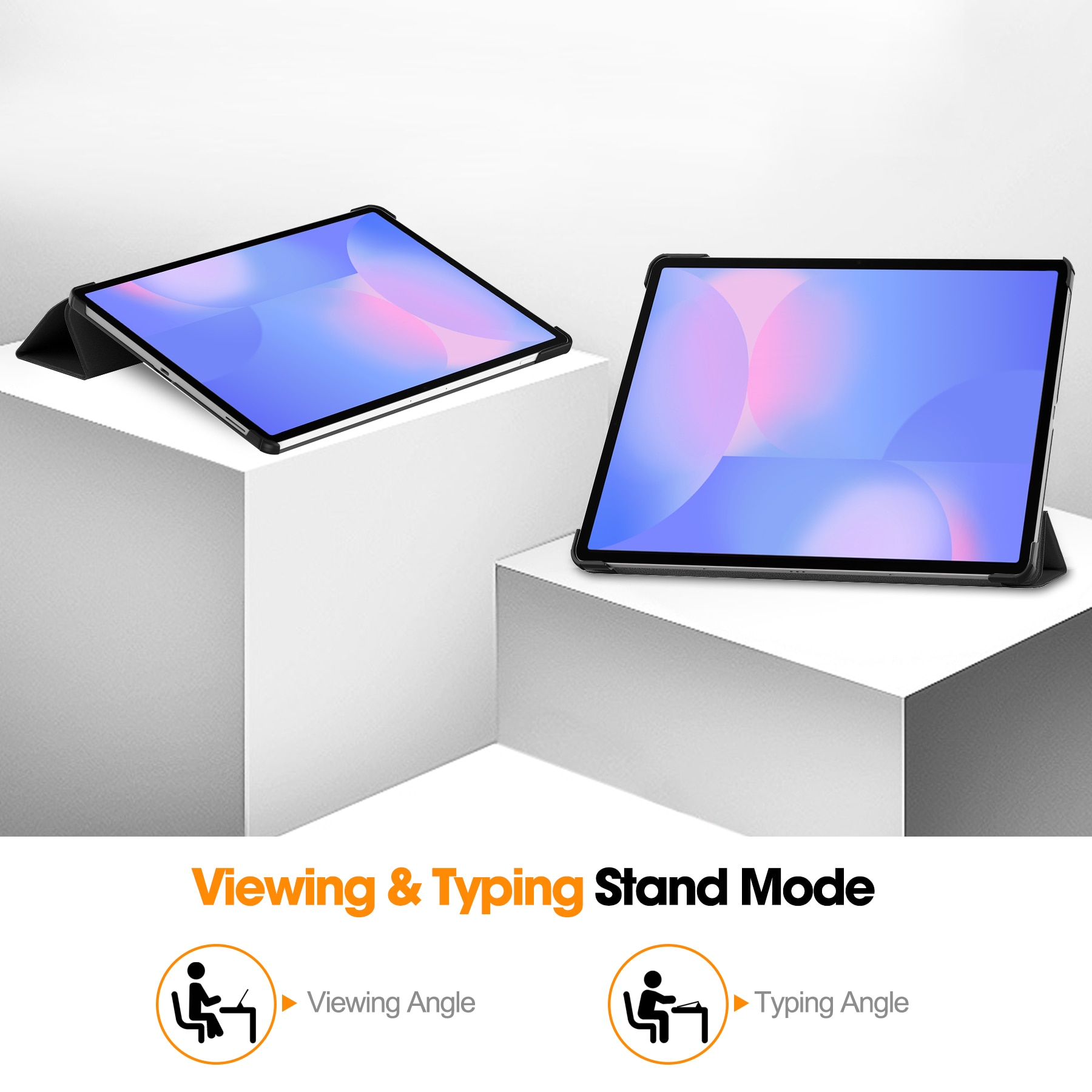 Samsung Galaxy Tab S10 FE Plus Tri-Fold Case Schutzhülle Schwarz