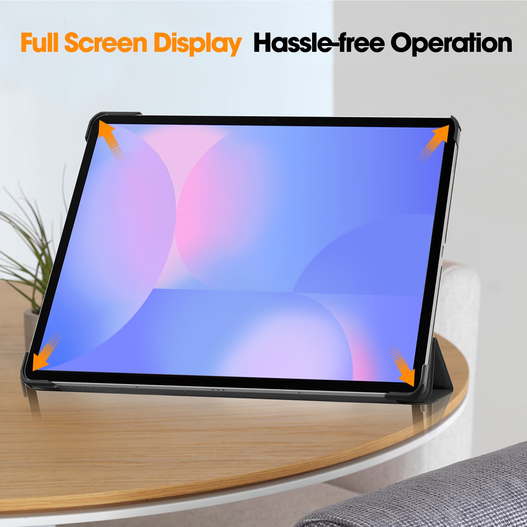 Samsung Galaxy Tab S10 FE Plus Tri-Fold Case Schutzhülle Schwarz