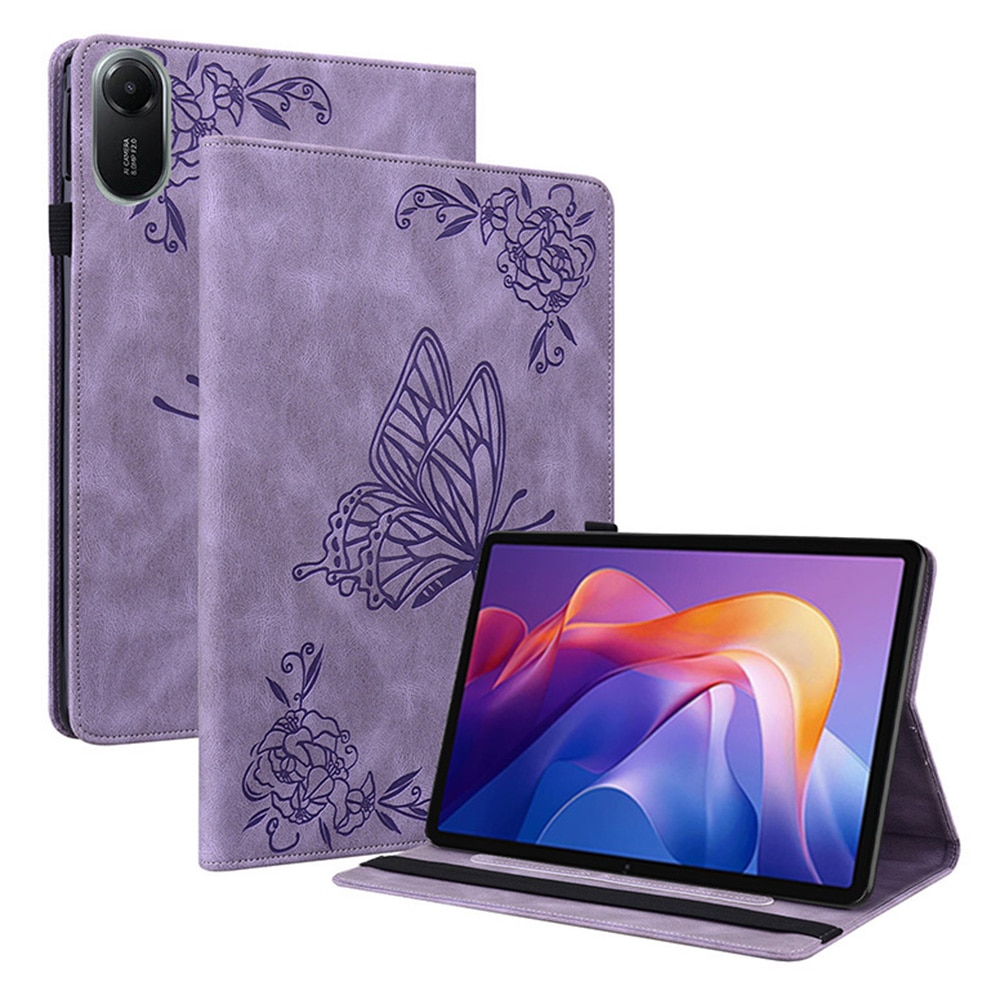 Xiaomi Redmi Pad 2 Handytasche Schmetterling Lila