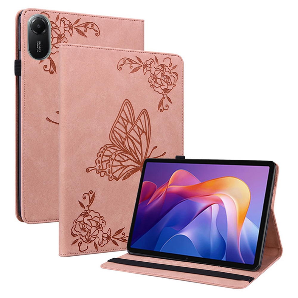 Xiaomi Redmi Pad 2 Handytasche Schmetterling Rosa