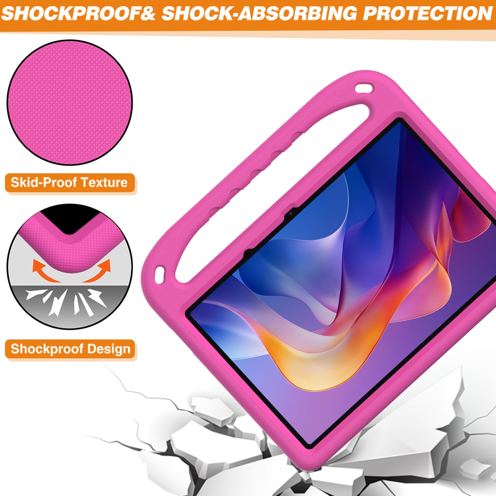 EVA-Hülle für Xiaomi Redmi Pad 2 mit Haltegriff Rosa