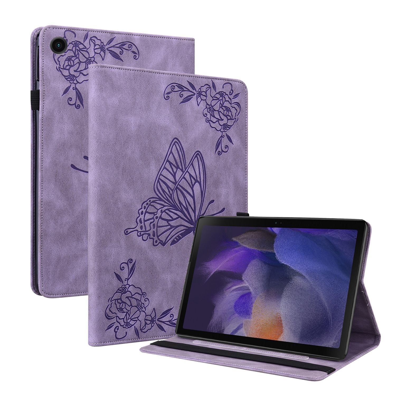 Samsung Galaxy Tab A11 Handytasche Schmetterling Lila