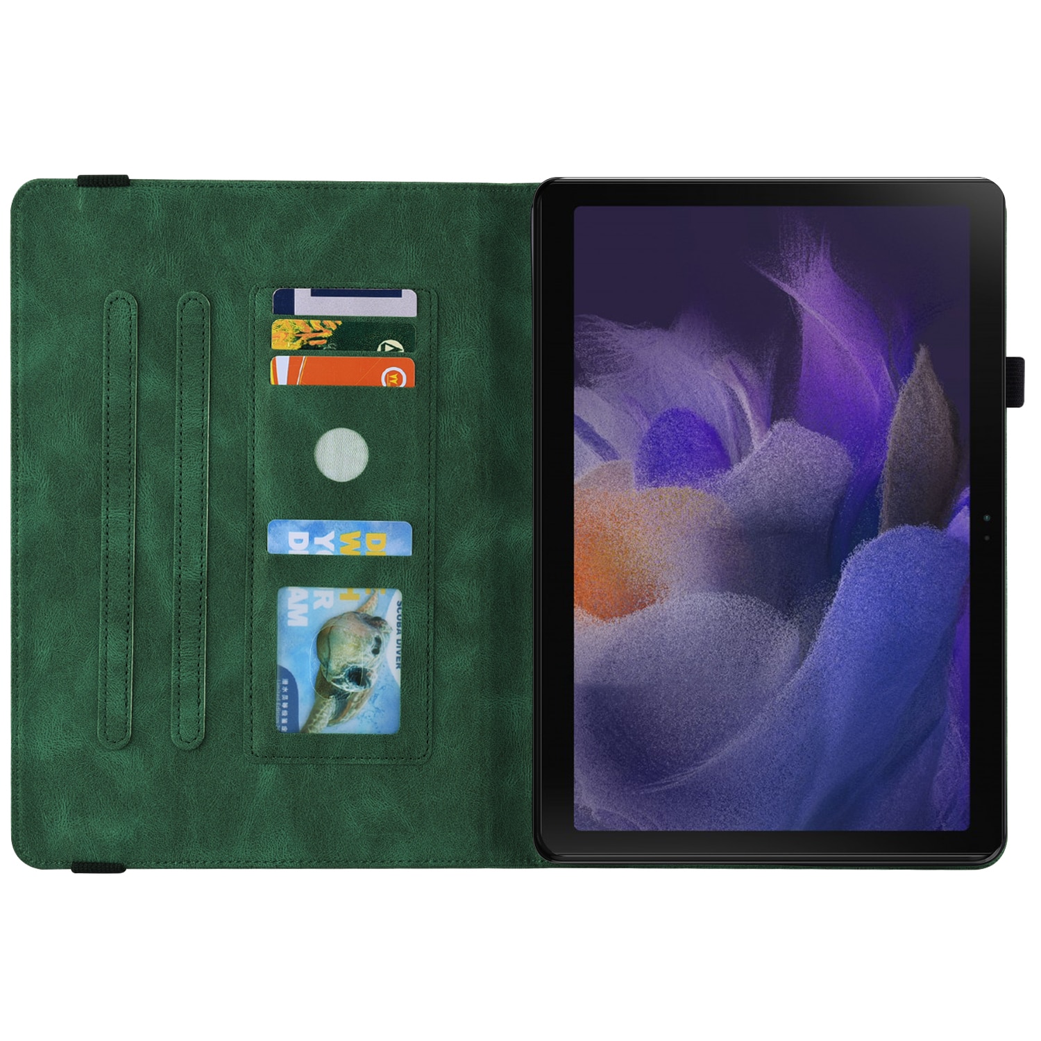 Samsung Galaxy Tab A11 Plus Handytasche Schmetterling Grün