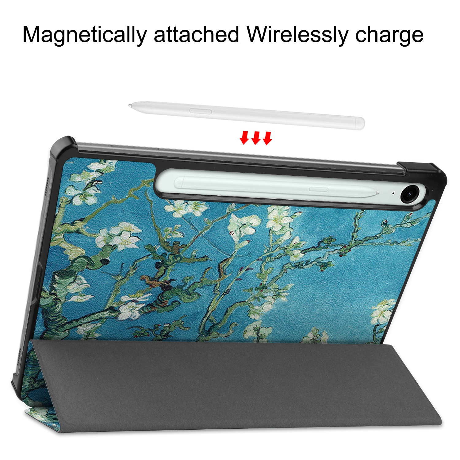 Samsung Galaxy S10 Lite Tri-Fold Case Schutzhülle Kirschblüten