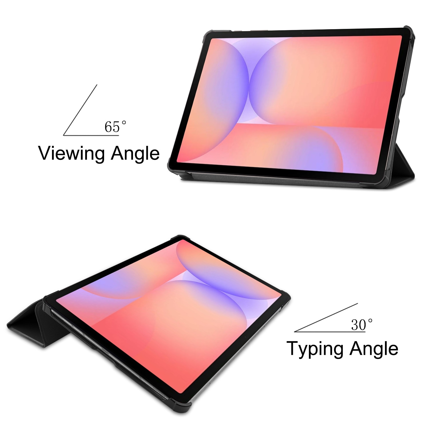 Samsung Galaxy Tab S10 Lite Tri-Fold Case Schutzhülle Schwarz