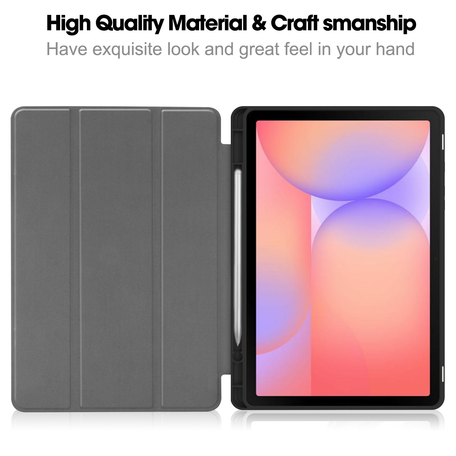 Samsung Galaxy Tab S10 Lite Tri-Fold Case Schutzhülle mit Touchpen-Halter Schwarz