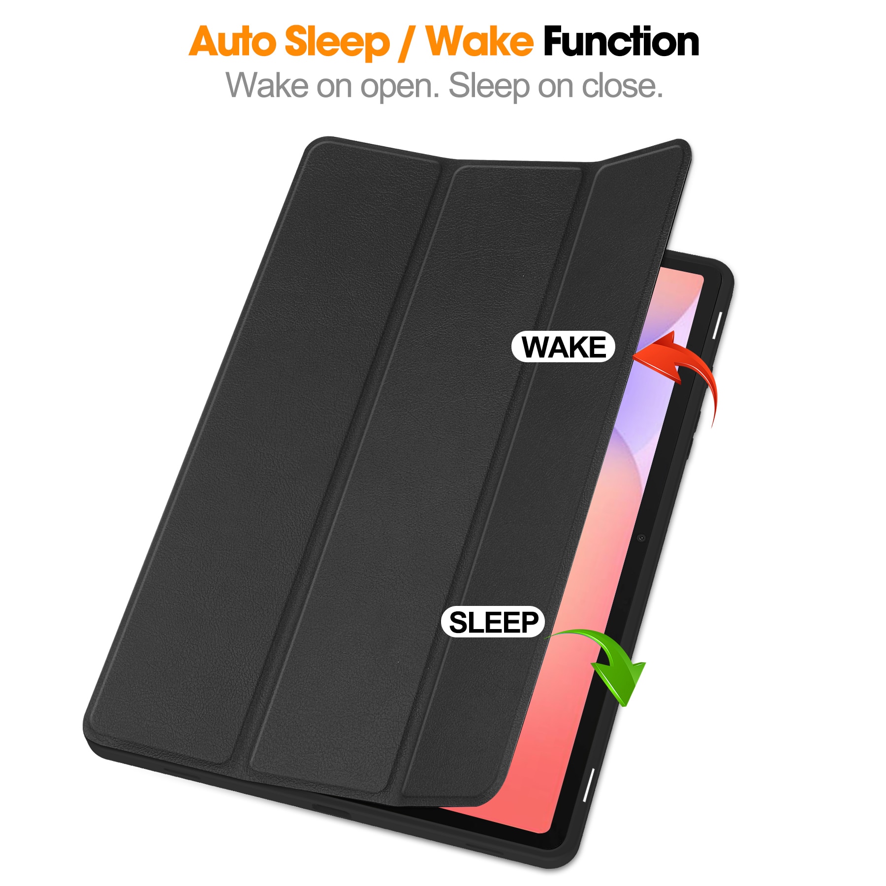 Samsung Galaxy Tab S10 Lite Tri-Fold Case Schutzhülle mit Touchpen-Halter Schwarz