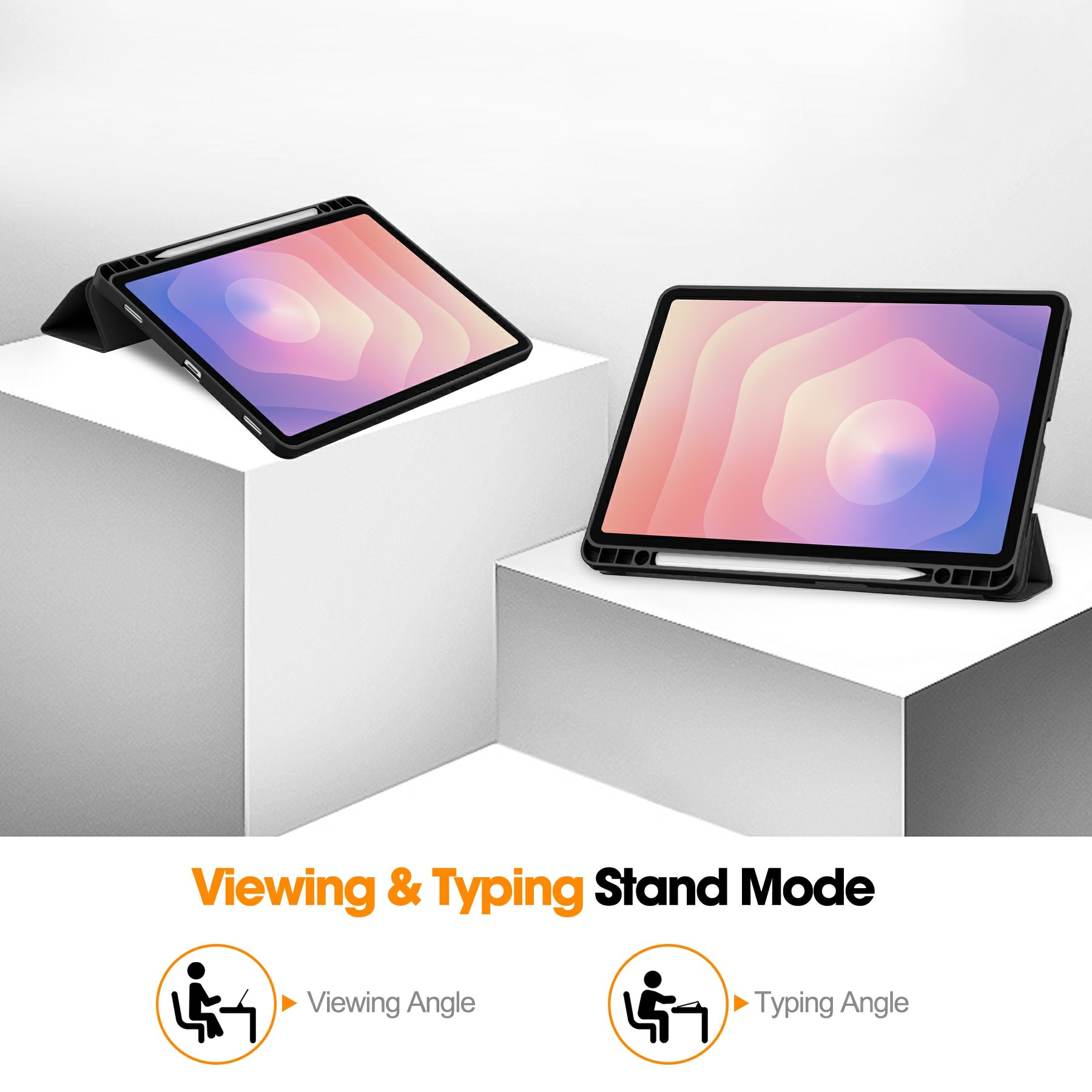 Samsung Galaxy Tab S11 Tri-Fold Case Schutzhülle mit Touchpen-Halter Schwarz