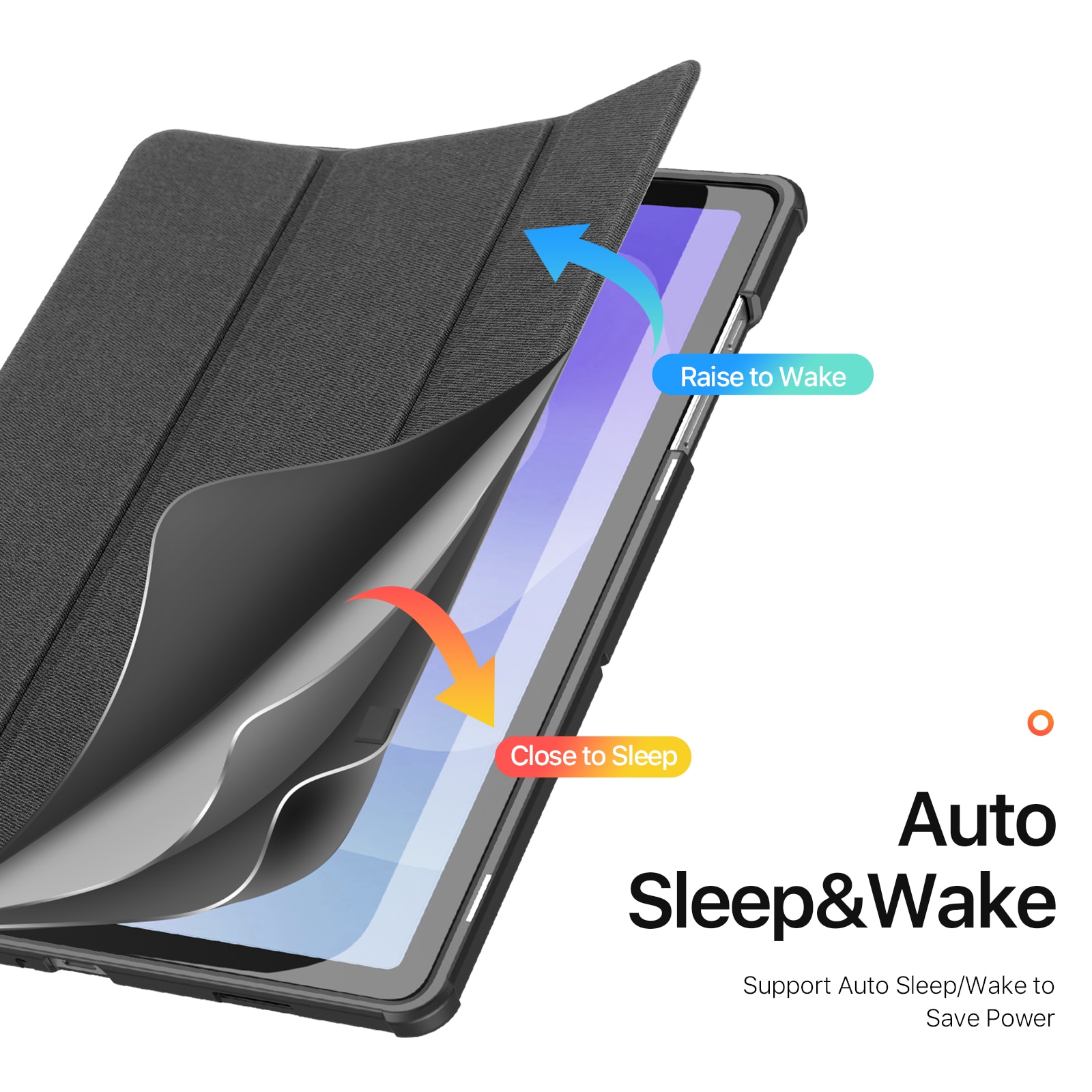 Domo Tri-Fold Case Samsung Galaxy Tab A11 Plus Black