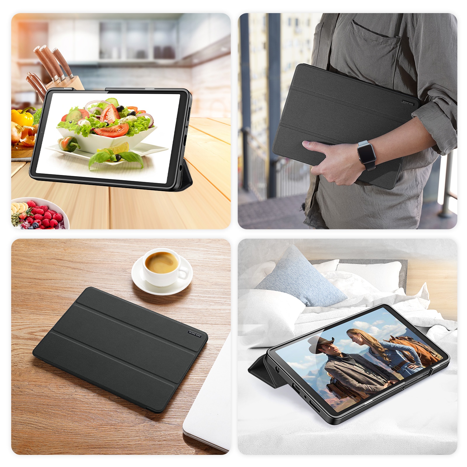 Domo Tri-Fold Case Samsung Galaxy Tab A11 Black