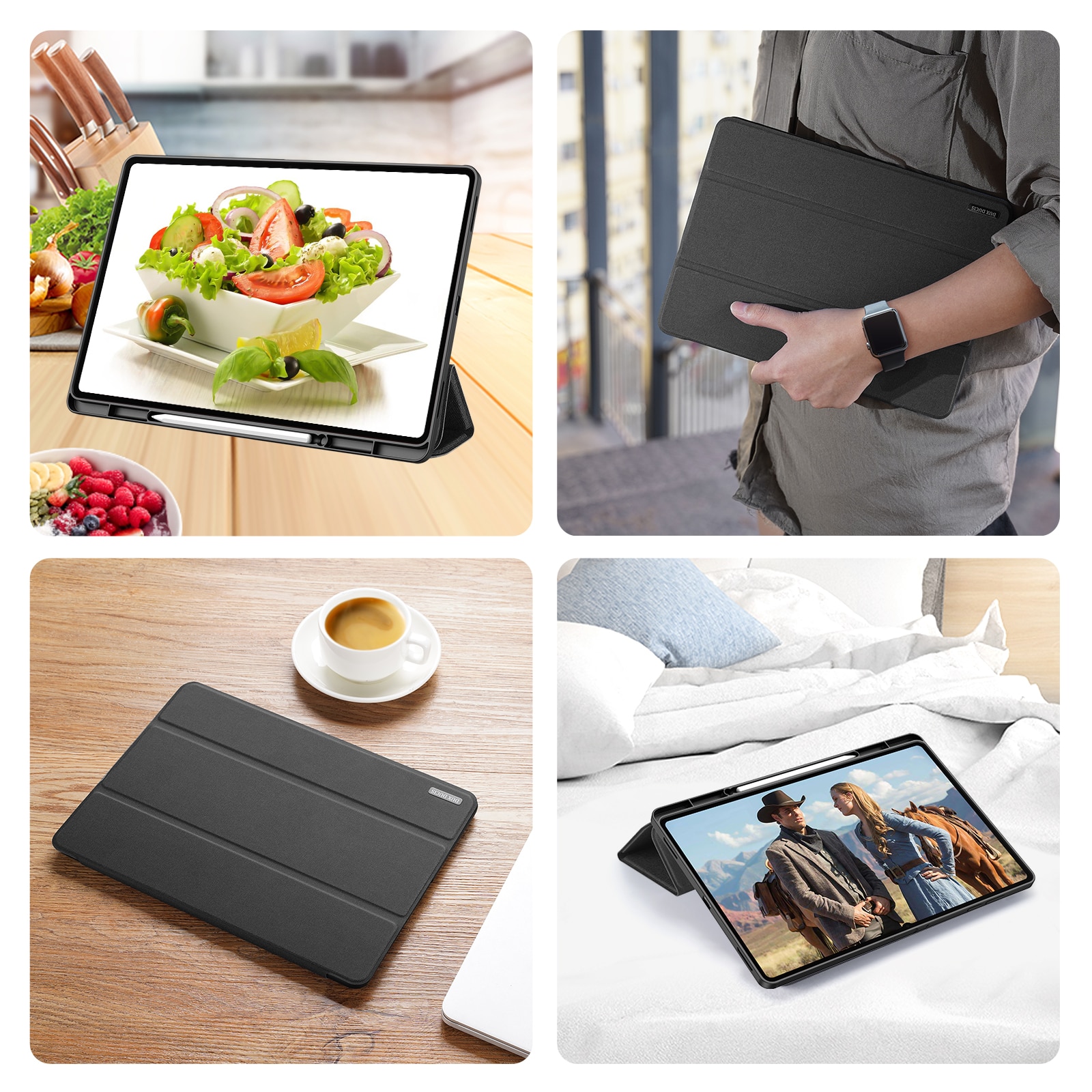 Domo Tri-Fold Case Samsung Galaxy Tab S11 Ultra Black