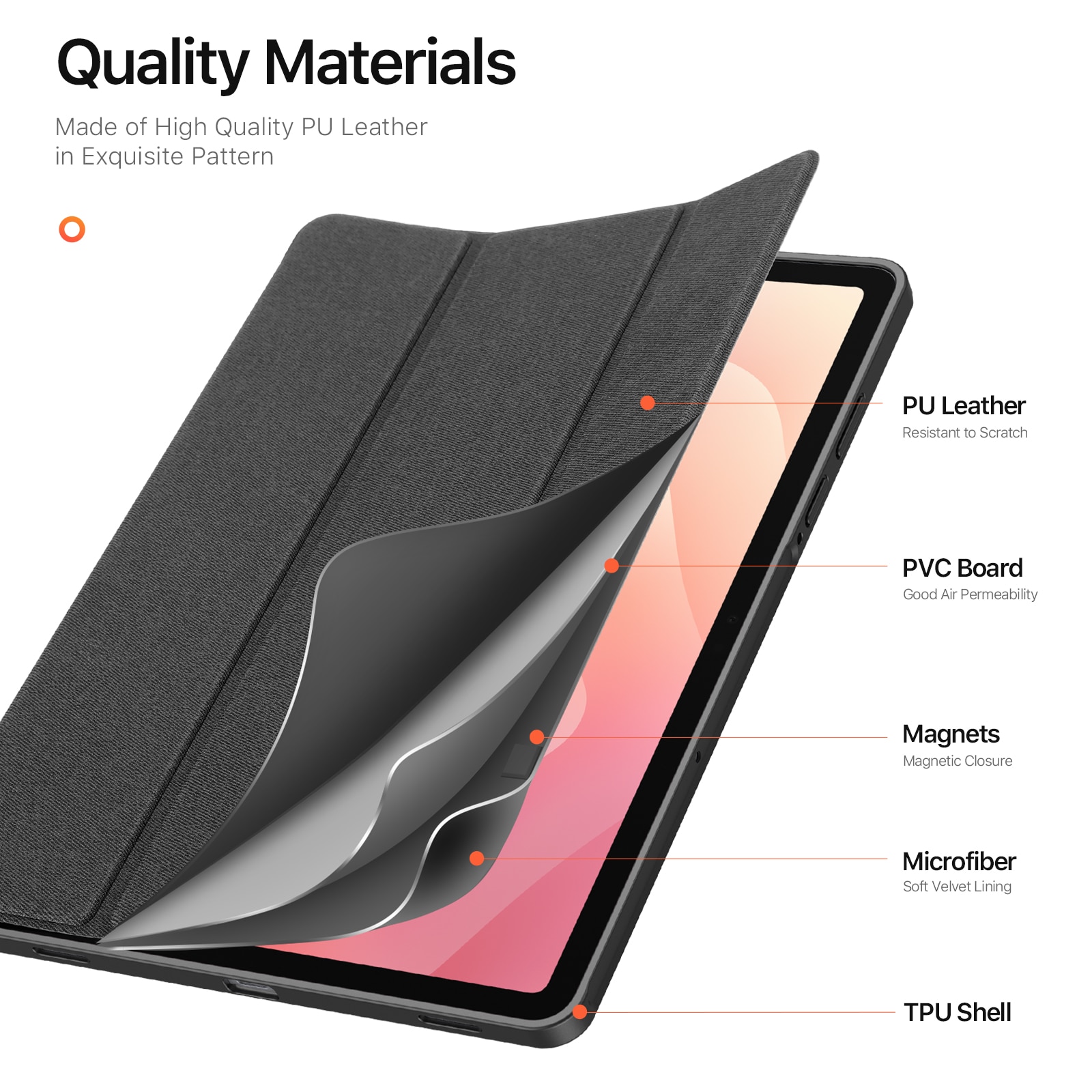 Domo Tri-Fold Case Samsung Galaxy Tab S11 Black