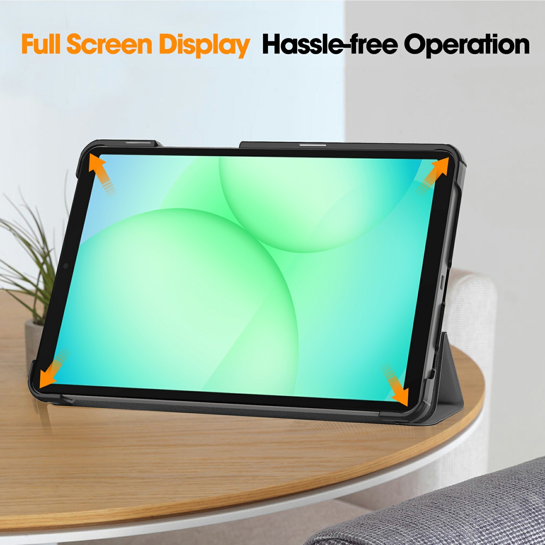 Samsung Galaxy Tab A11 Tri-Fold Case Schutzhülle Grau