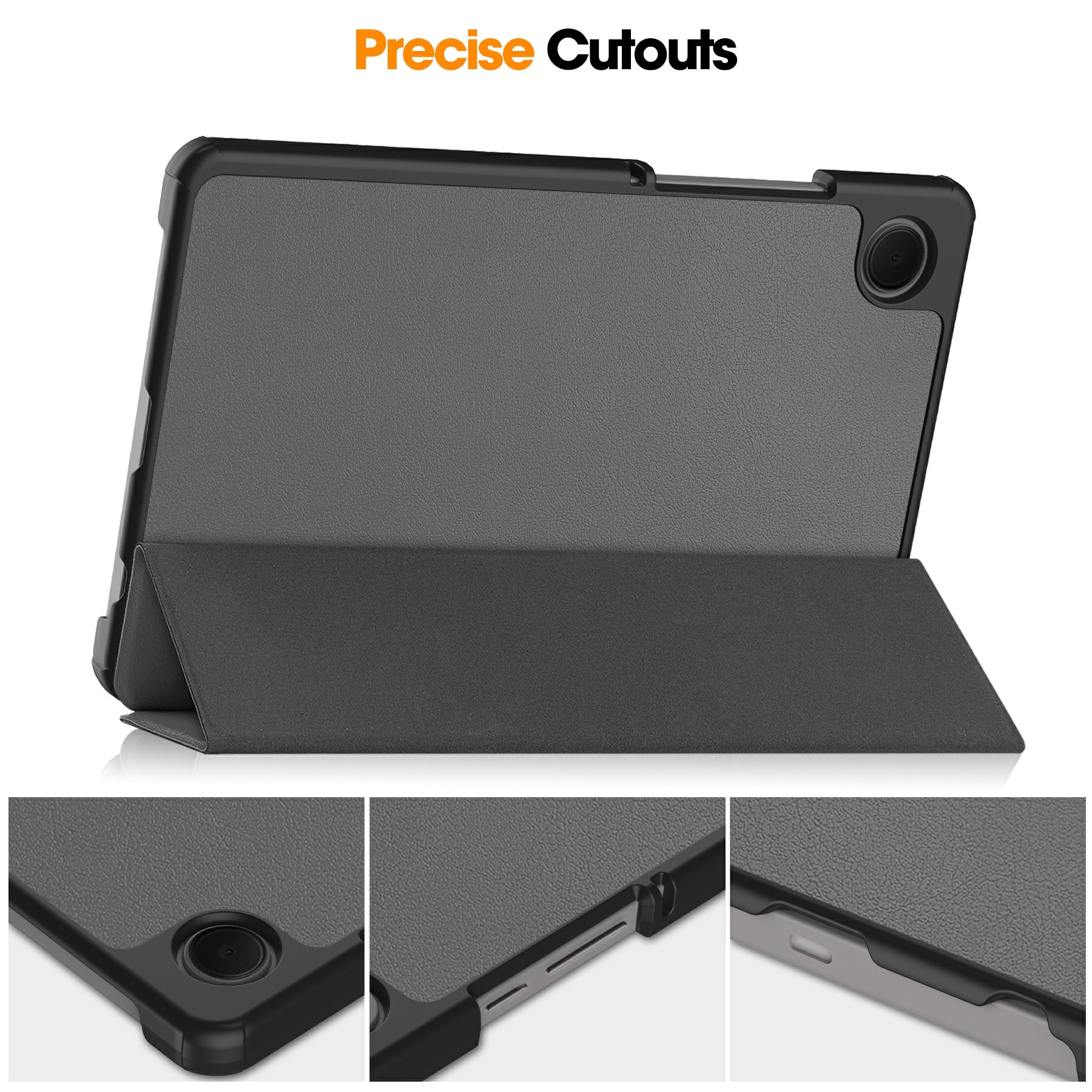 Samsung Galaxy Tab A11 Tri-Fold Case Schutzhülle Grau