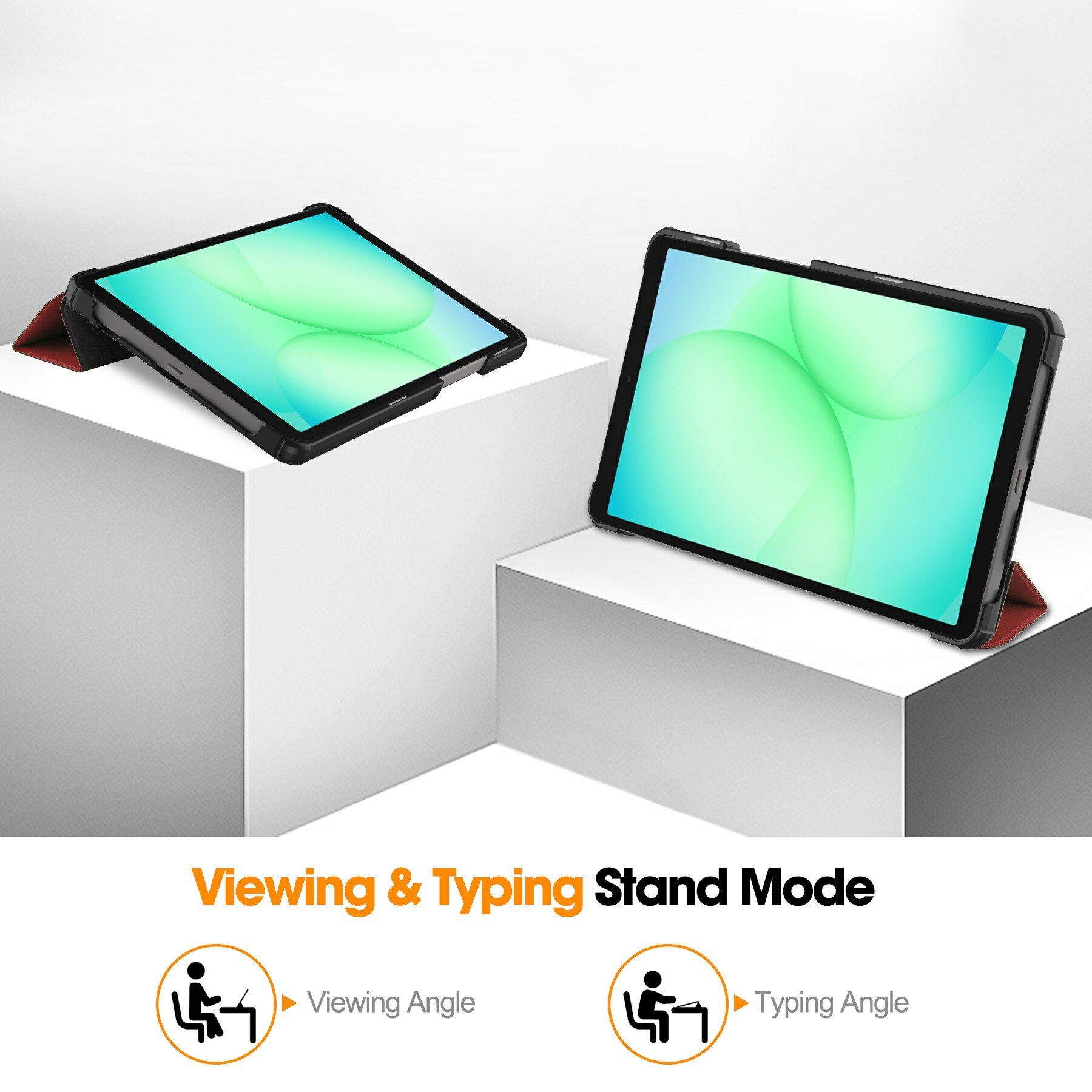 Samsung Galaxy Tab A11 Tri-Fold Case Schutzhülle Rot