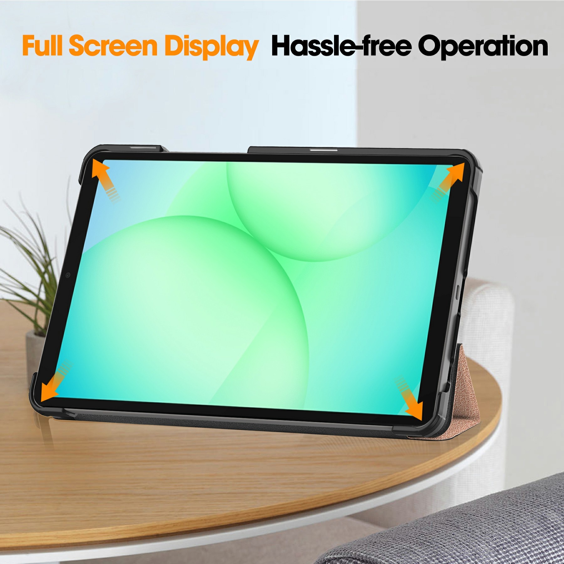 Samsung Galaxy Tab A11 Tri-Fold Case Schutzhülle Roségold