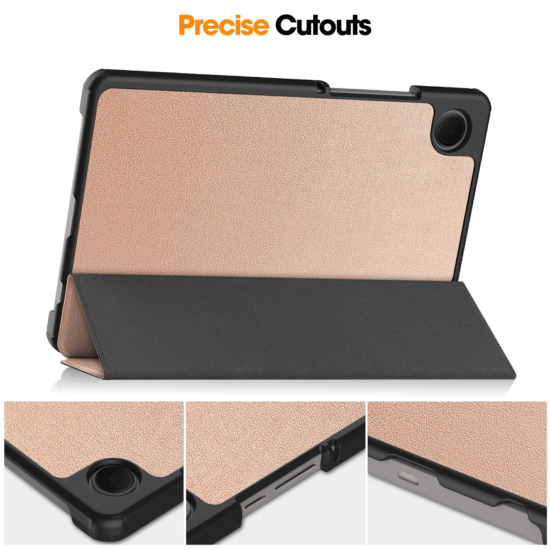 Samsung Galaxy Tab A11 Tri-Fold Case Schutzhülle Roségold