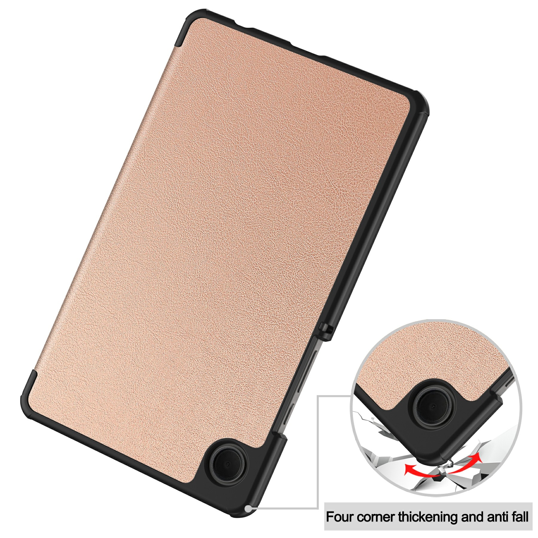 Samsung Galaxy Tab A11 Tri-Fold Case Schutzhülle Roségold