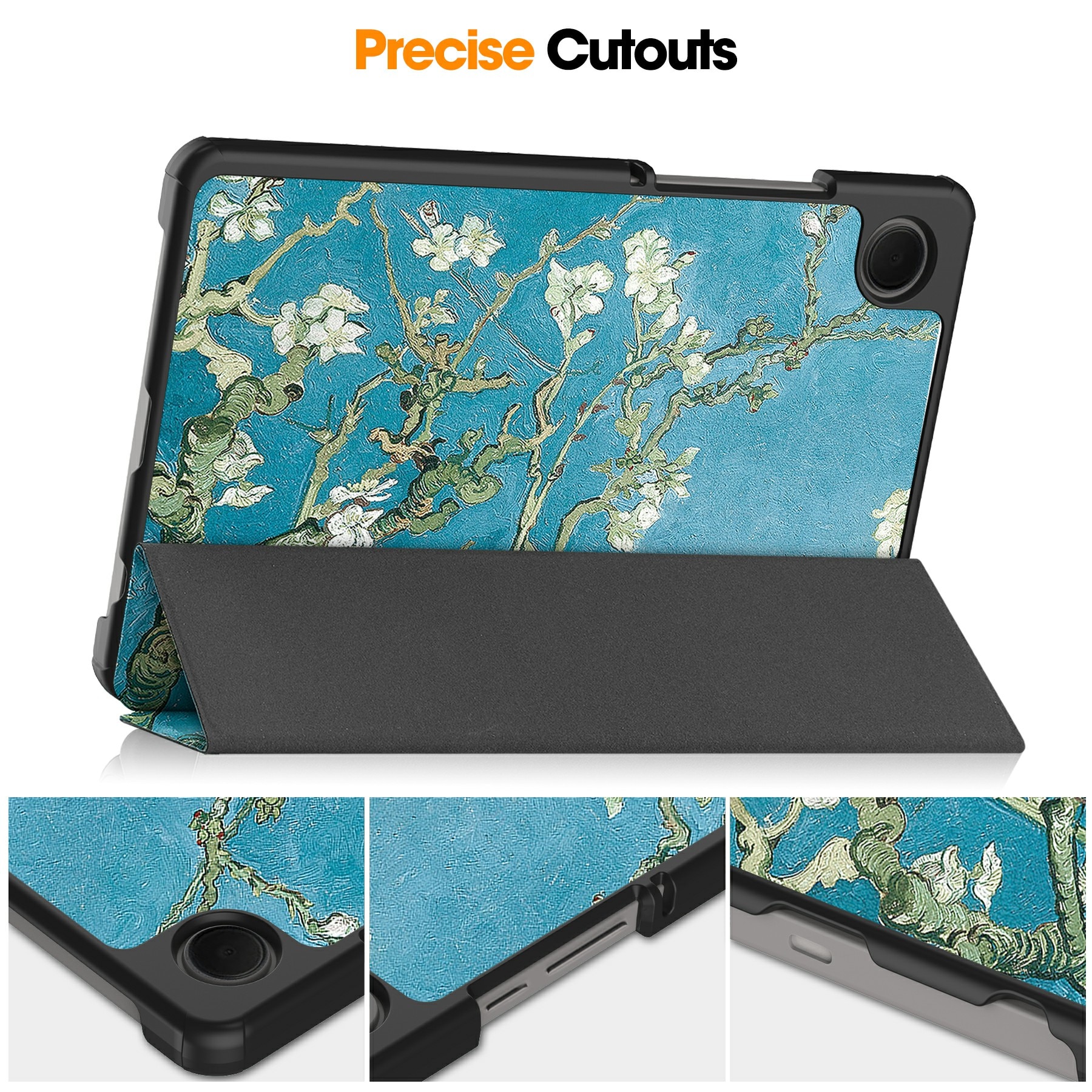 Samsung Galaxy Tab A11 Tri-Fold Case Schutzhülle Kirschblüten