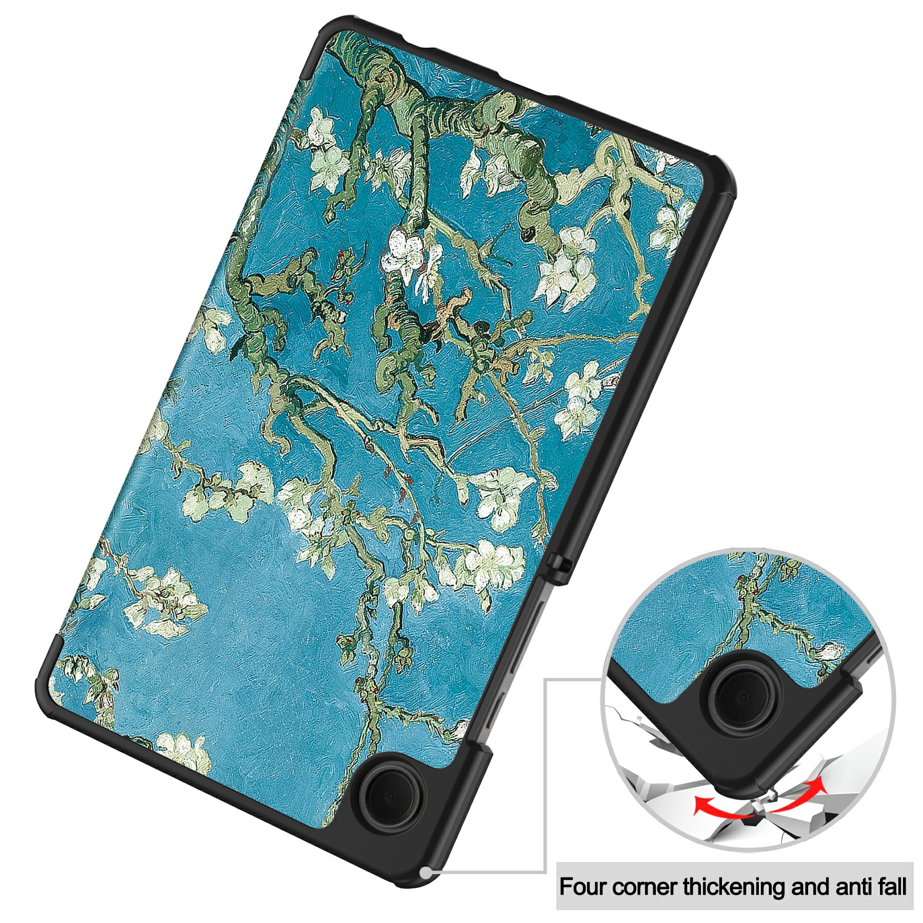 Samsung Galaxy Tab A11 Tri-Fold Case Schutzhülle Kirschblüten