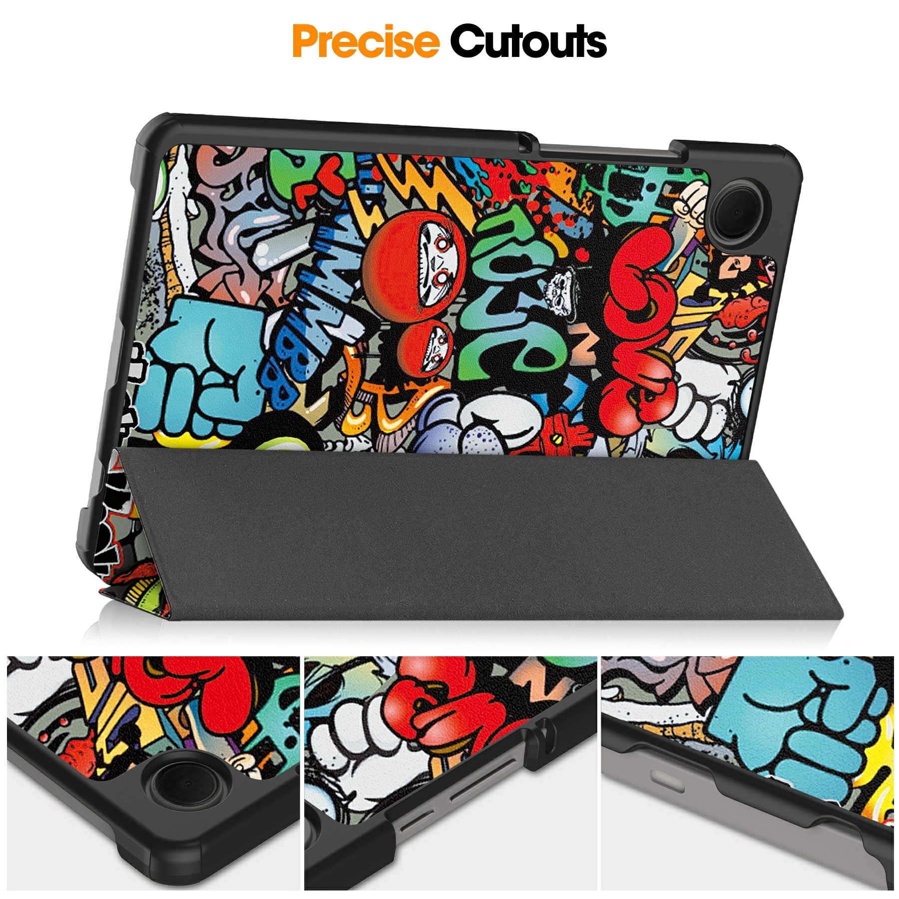 Samsung Galaxy Tab A11 Tri-Fold Case Schutzhülle Graffiti