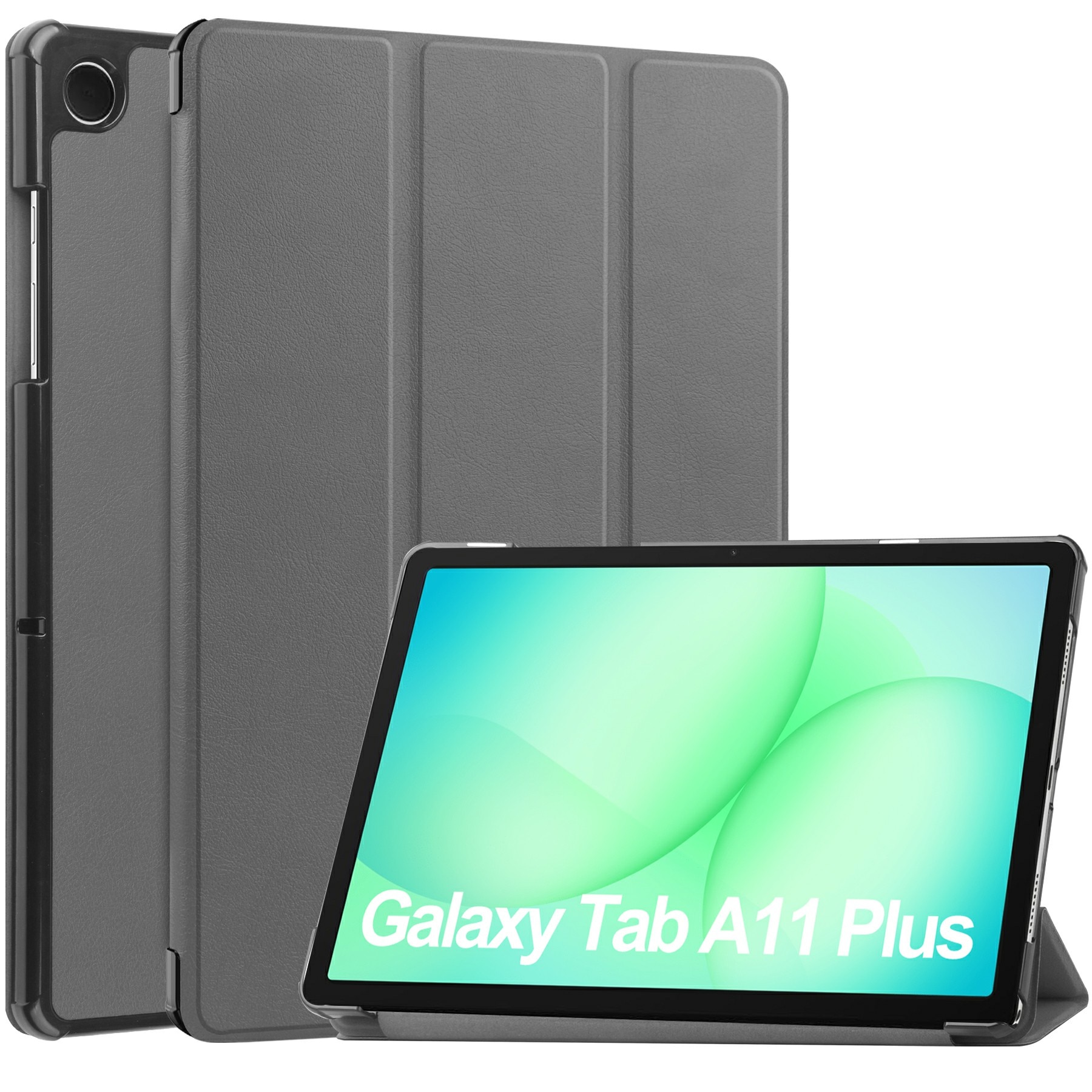 Samsung Galaxy Tab A11 Plus Tri-Fold Case Schutzhülle Grau