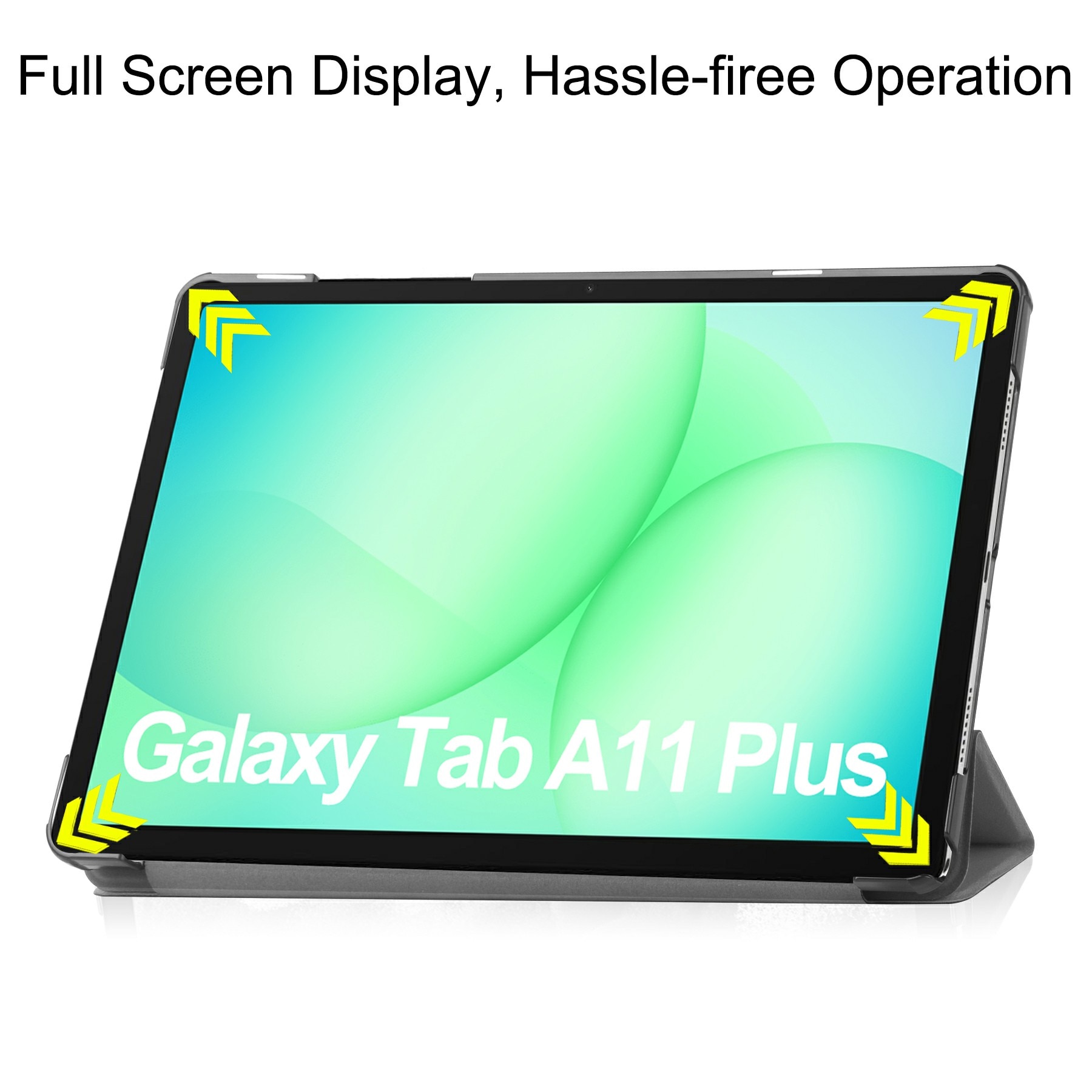 Samsung Galaxy Tab A11 Plus Tri-Fold Case Schutzhülle Grau