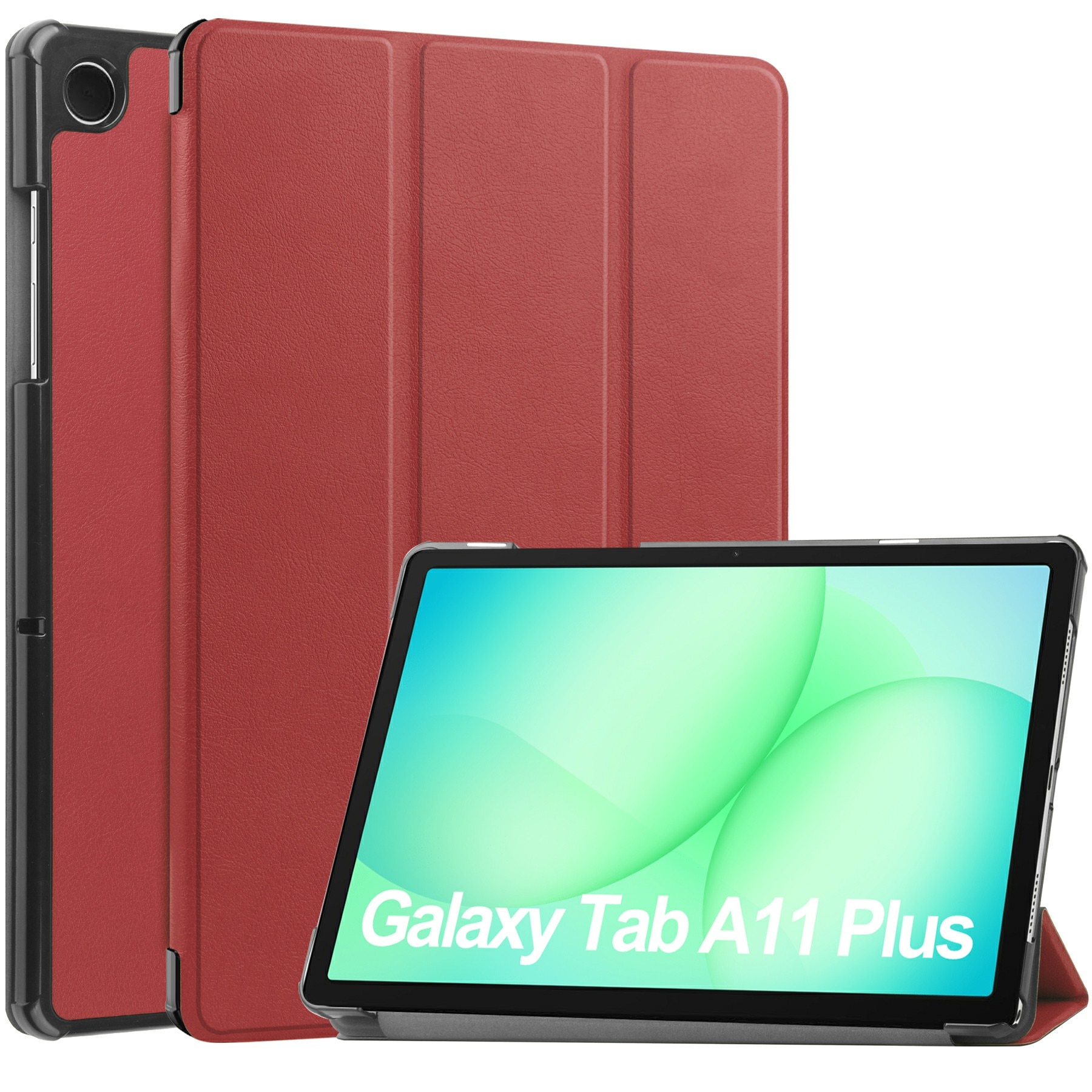 Samsung Galaxy Tab A11 Plus Tri-Fold Case Schutzhülle Rot