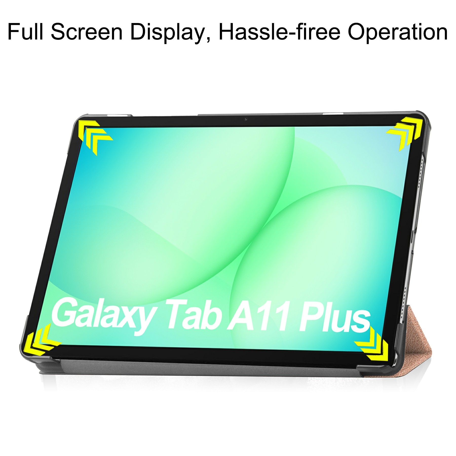 Samsung Galaxy Tab A11 Plus Tri-Fold Case Schutzhülle Roségold