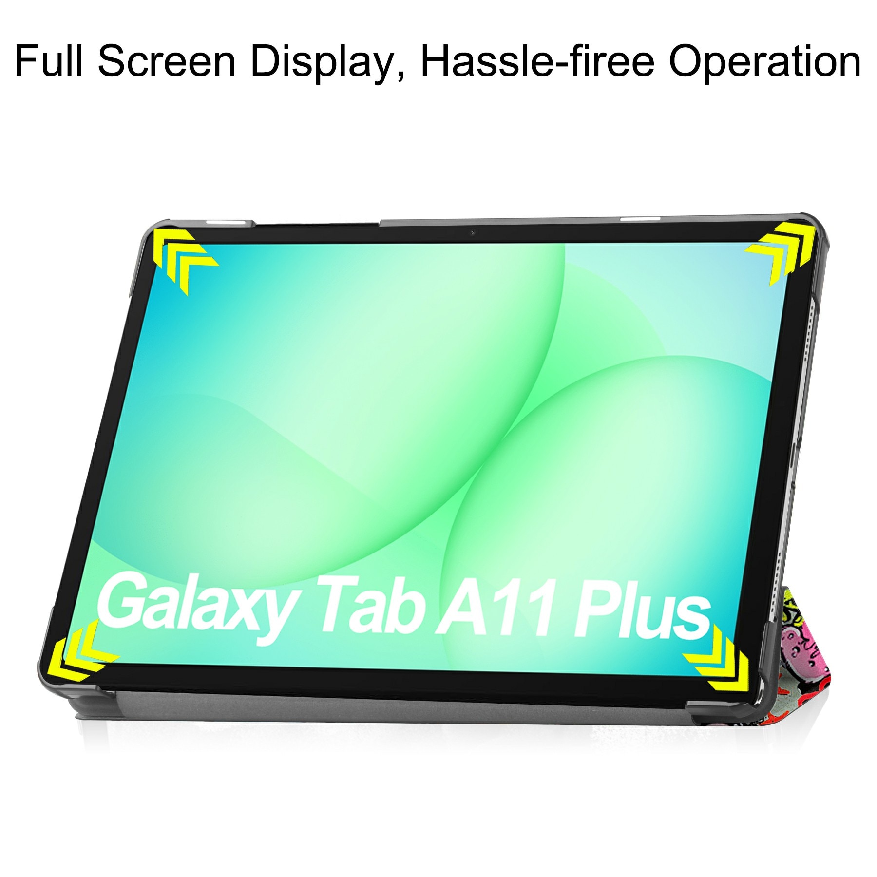 Samsung Galaxy Tab A11 Plus Tri-Fold Case Schutzhülle Graffiti