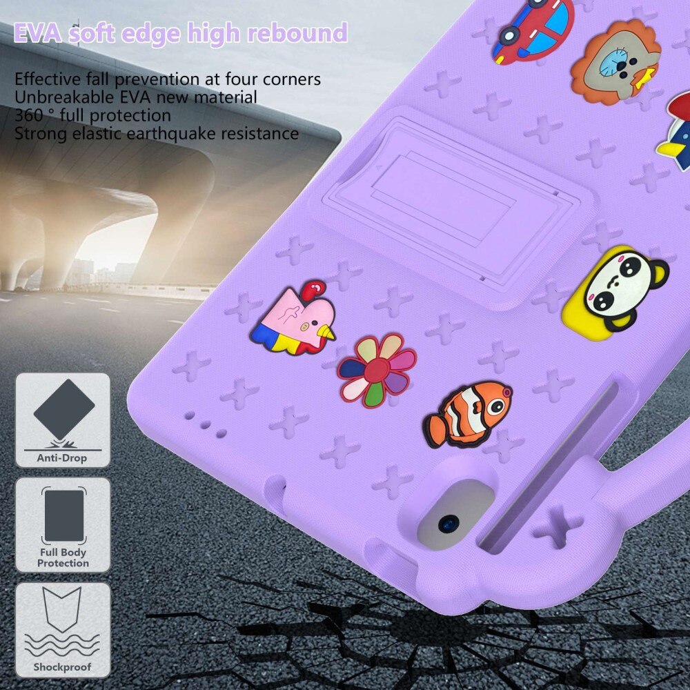 Samsung Galaxy Tab A8 10.5 Schutzhülle Kinder Kickstand EVA lila