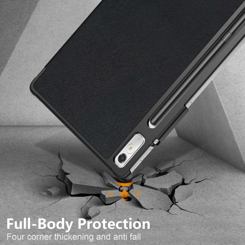 Lenovo Tab P11 Pro (2nd gen) Tri-Fold Case Schutzhülle mit Touchpen-Halter Schwarz