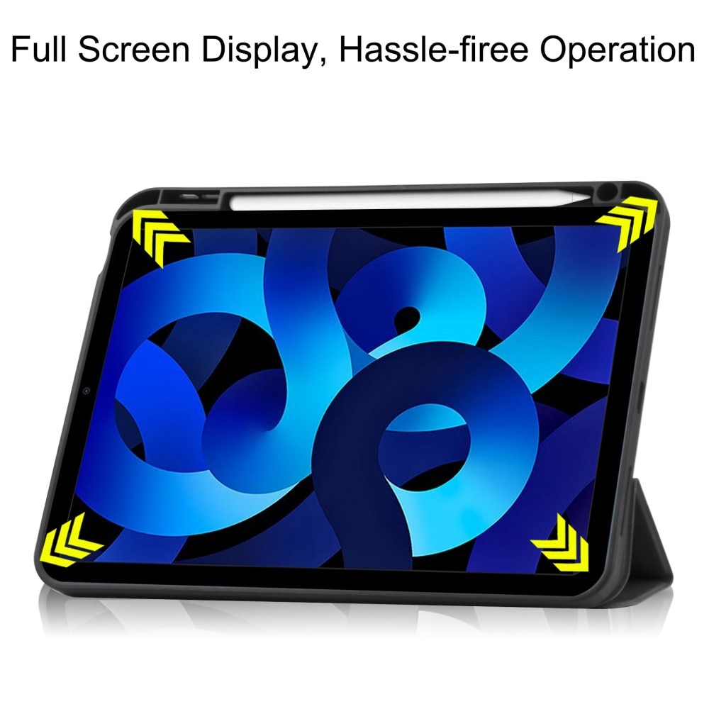 iPad 10.9 10th Gen (2022) Tri-Fold Case Schutzhülle mit Touchpen-Halter schwarz