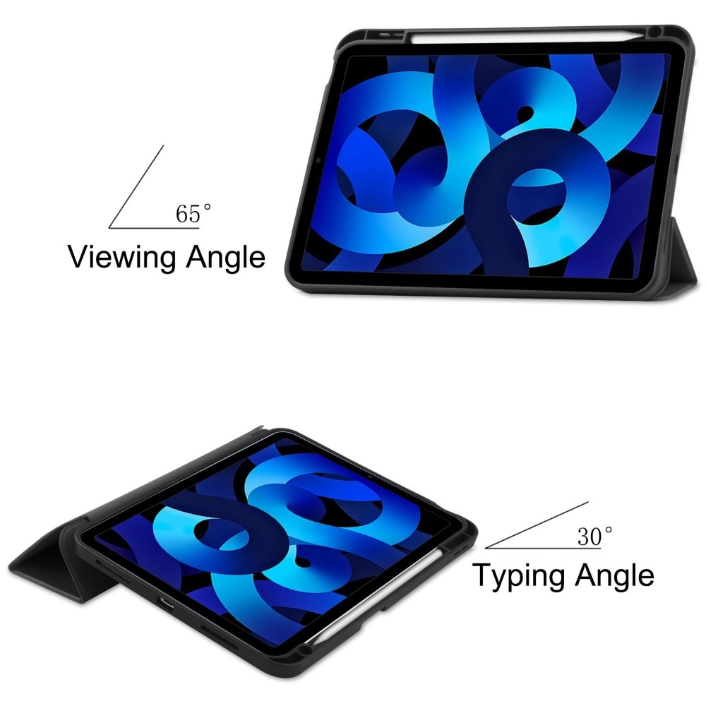 iPad 10.9 10th Gen (2022) Tri-Fold Case Schutzhülle mit Touchpen-Halter schwarz