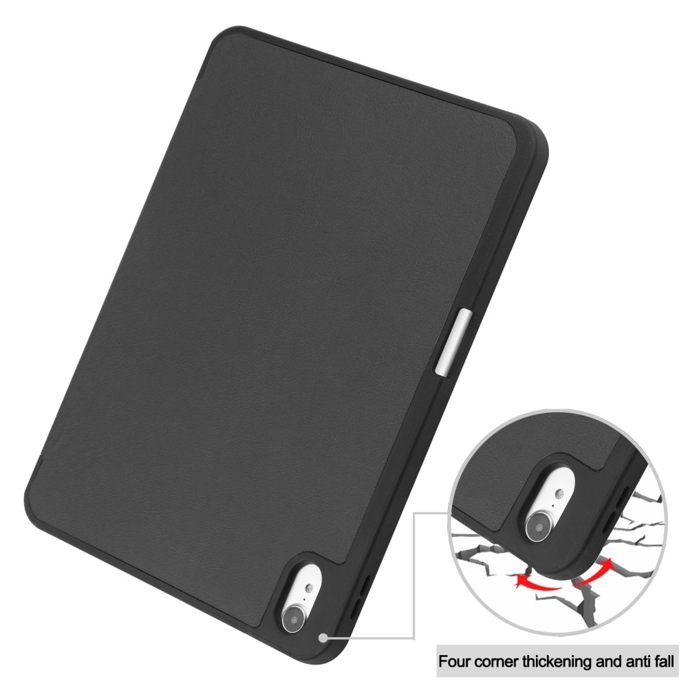 iPad 10.9 10th Gen (2022) Tri-Fold Case Schutzhülle mit Touchpen-Halter schwarz