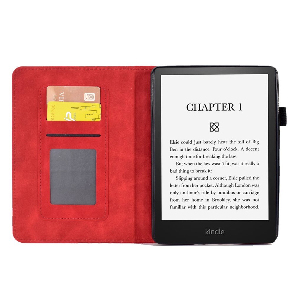 Amazon Kindle Paperwhite Signature Edition (2023) Tasche mit Kartenhalter rot