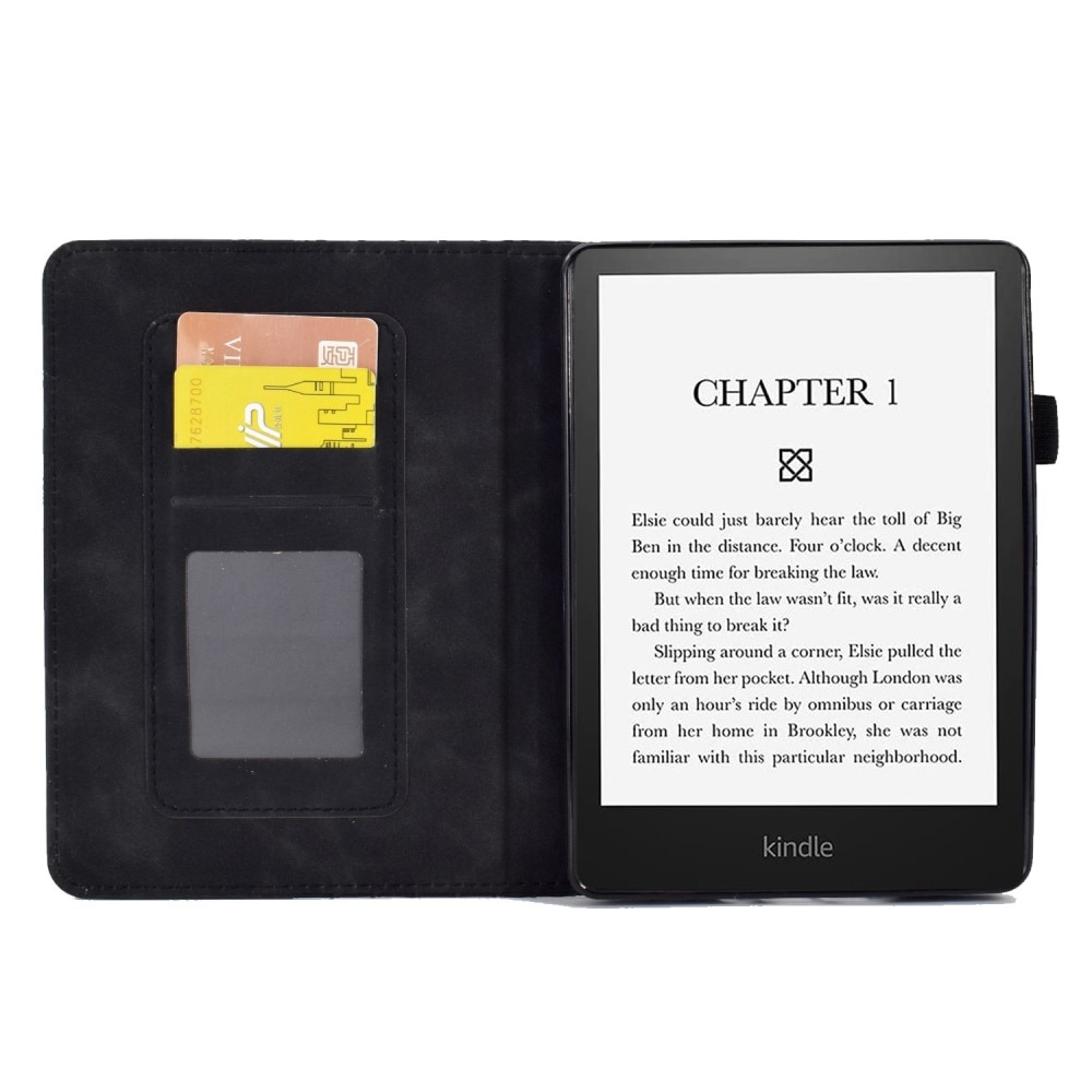 Amazon Kindle Paperwhite 1/2/3/4 Tasche mit Kartenhalter Schwarz