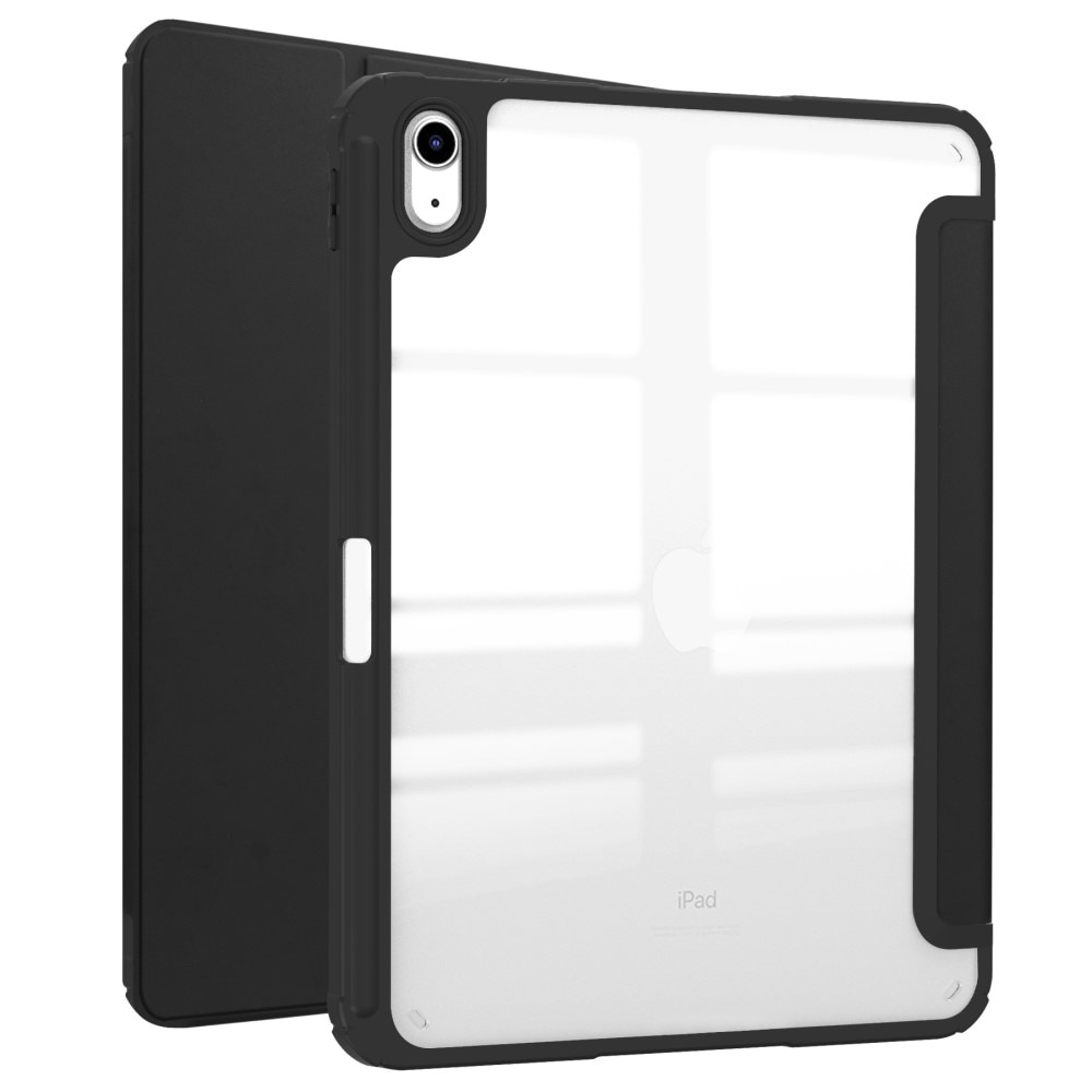iPad 10.9 10th Gen (2022) Tri-Fold Case Schutzhülle mit Touchpen-Halter schwarz/transparent