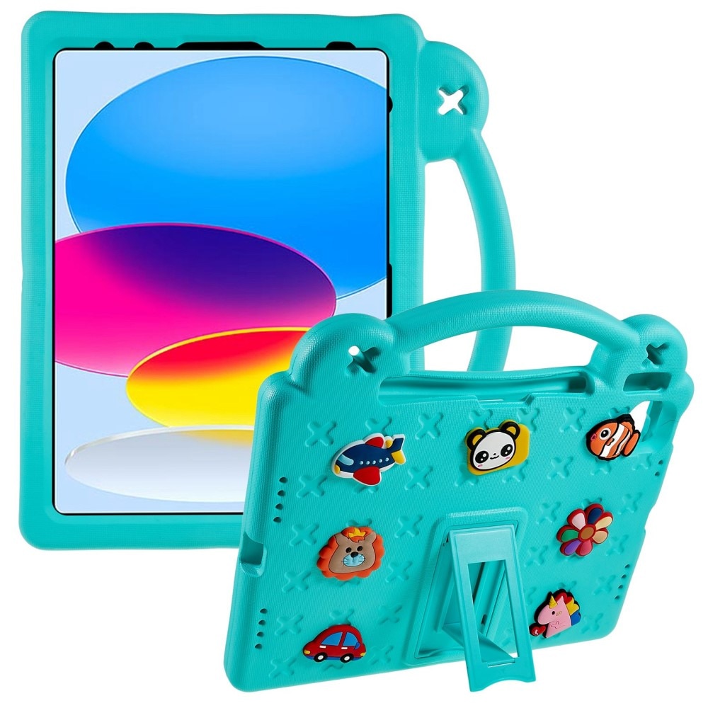 iPad 10.9 10th Gen (2022) Schutzhülle Kinder Kickstand EVA türkis
